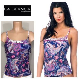 La Blanca Gypsy Scarf tankini top. NWOT